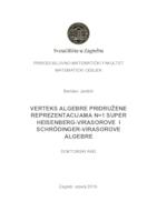 prikaz prve stranice dokumenta Verteks algebre pridružene reprezentacijama N=1 super Heisenberg-Virasorove i Schrödinger-Virasorove algebre