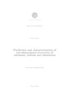 prikaz prve stranice dokumenta Prediction and characterisation of low-dimensional structures of antimony, indium and aluminium