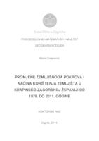 prikaz prve stranice dokumenta Promjene zemljišnog  pokrova i načina korištenja zemljišta u Krapinsko-zagorskoj županiji od 1978. do 2011. godine