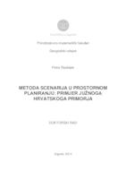 prikaz prve stranice dokumenta Metoda  scenarija u prostornom planiranju: primjer Južnoga hrvatskoga primorja