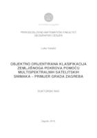 prikaz prve stranice dokumenta Objektno orijentirana klasifikacija zemljišnoga pokrova pomoću multispektralnih satelitskih snimaka - primjer Grada Zagreba