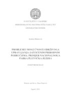prikaz prve stranice dokumenta Problemi i mogućnosti održivoga upravljanja zaštićenim prirodnim područjima: primjer Nacionalnoga parka Plitvička jezera