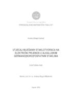 prikaz prve stranice dokumenta Utjecaj miješanih staklotvoraca na električni prijenos u alkalijskim germano(boro)fosfatnim staklima