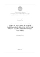 prikaz prve stranice dokumenta Primjena analitičkih metoda za klasifikaciju arheoloških uzoraka iz antičke keramičarske radionice u Crikvenici