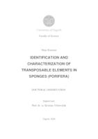 prikaz prve stranice dokumenta Identification and characterization of transposable elements in sponges (Porifera)