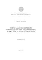 prikaz prve stranice dokumenta Razvoj analitičkih metoda za karakterizaciju nove višekomponentne formulacije u liječenju tuberkuloze