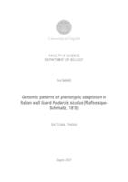 prikaz prve stranice dokumenta Genomic patterns of phenotypic adaptation in Italian wall lizard Podarcis siculus (Rafinesque-Schmaltz, 1810)