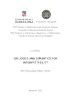 prikaz prve stranice dokumenta On logics and semantics for interpretability