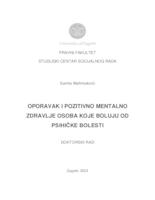 prikaz prve stranice dokumenta OPORAVAK I POZITIVNO MENTALNO  ZDRAVLJE OSOBA KOJE BOLUJU OD  PSIHIČKE BOLESTI