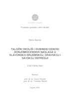 prikaz prve stranice dokumenta Taložni okoliši i dubinski odnosi donjomiocenskih naslaga u Slavonsko-srijemskoj, Dravskoj i Savskoj depresiji