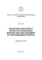 prikaz prve stranice dokumenta Neotectonic and recently active faults in Bilogora mountain area and assessment of their seismogenic potential