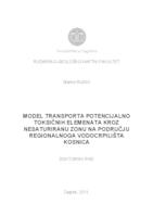 prikaz prve stranice dokumenta Model transporta potencijalno toksičnih elemenata kroz nesaturiranu zonu na području regionalnoga vodocrpilišta Kosnica 