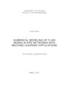 prikaz prve stranice dokumenta Numerical modeling of fluid mixing in pipe networks with machine learning applications
