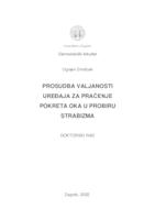 prikaz prve stranice dokumenta Prosudba valjanosti uređaja za praćenje pokreta oka u probiru strabizma 