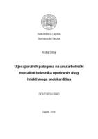 prikaz prve stranice dokumenta Utjecaj oralnih patogena na unutarbolnički mortalitet bolesnika operiranih zbog infektivnoga endokarditisa