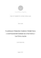 prikaz prve stranice dokumenta Planiranje primarnih šumskih prometnica u gospodarskim šumama na strateškoj i taktičkoj razini