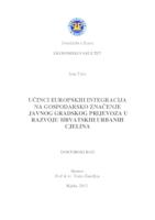 prikaz prve stranice dokumenta Učinci europskih integracija na gospodarsko značenje javnog gradskog prijevoza u razvoju hrvatskih urbanih cjelina
