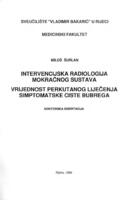 prikaz prve stranice dokumenta Intervencijska radiologija mokraćnog sustava, vrijednost perkutanog liječenja simptomatske ciste bubrega