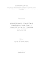 prikaz prve stranice dokumenta Međuovisnost turističkih događaja u okruženju i uspješnost hotelijerstva