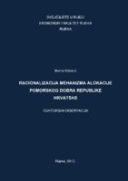 prikaz prve stranice dokumenta Racionalizacija mehanizma alokacije pomorskog dobra Republike Hrvatske