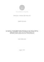 prikaz prve stranice dokumenta UTJECAJ PARAMETARA ŠIVANJA NA KVALITETU IZRADE NAVLAKA ZA AUTOSJEDALA
