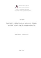 prikaz prve stranice dokumenta GLAZBENI I PLESNI FOLKLOR BUKOVICE I RAVNIH  KOTARA S OSVRTOM NA RUBNA PODRUČJA