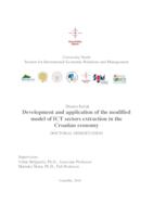 prikaz prve stranice dokumenta Development and application of the modified model of ICT sectors extraction in the Croatian economy