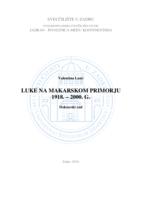 prikaz prve stranice dokumenta Luke na Makarskom primorju 1918. – 2000. g.