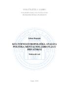 prikaz prve stranice dokumenta Kulturnoantropološka analiza politika mentalnog zdravlja u Hrvatskoj
