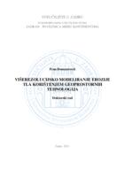 prikaz prve stranice dokumenta Višerezolucijsko modeliranje erozije tla korištenjem geoprostornih tehnologija